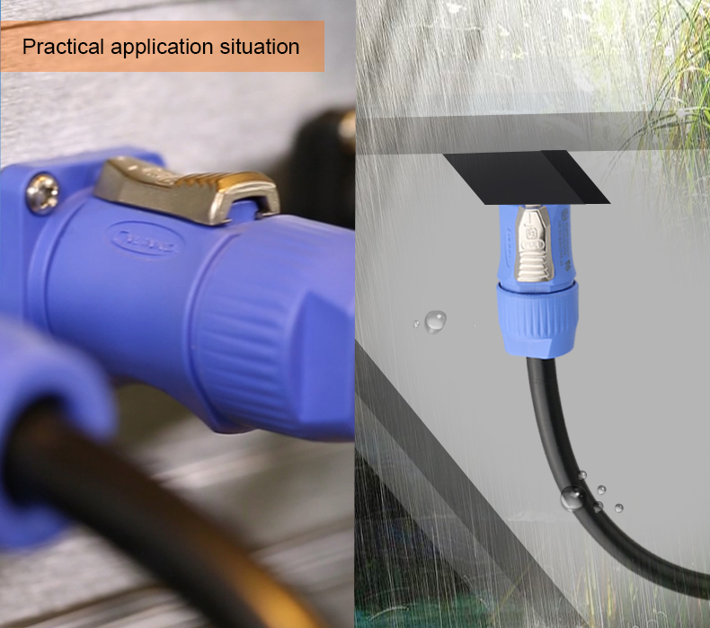 M24 YF-24 3 Pin Socket Plug IP68 Powercom Outdoor Cnlinko Male Waterproof Connector
