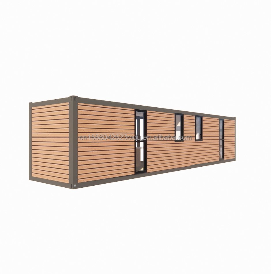 Modern Simple Shop Customized 20f 40ft Prefabricated Expandable Wooden Container House with 2 Large Bedroom in Simple Style