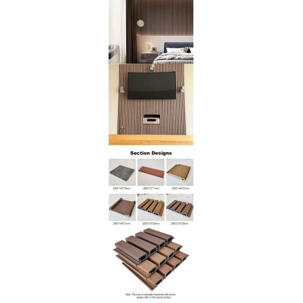 Easy Install No Painting Required Wood Grain Outdoor Wpc Fluted Wall Panel Wpc Cladding