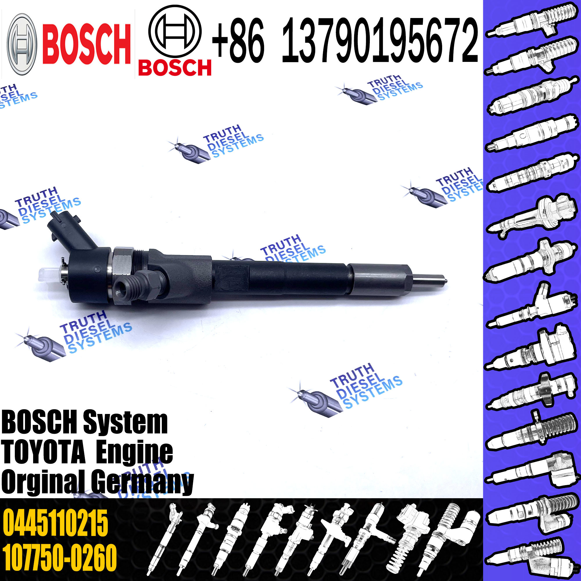 0445110215 BOSCH Diesel Injector Origional Standard Diesel Engine Injector