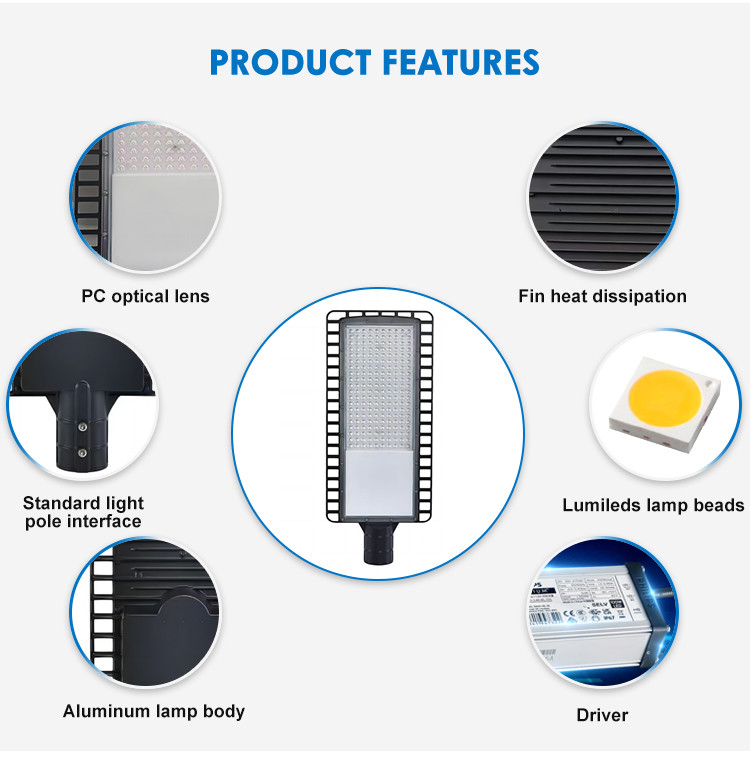 Ip65 Waterproof Streetlight 50w 100w 150w 200w Outdoor Led Street Light Garden Road Lighting