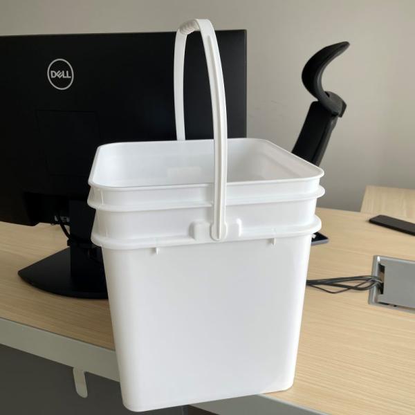2 Gallon Square Plastic Pail with Lid Practical Food Packaging Solution