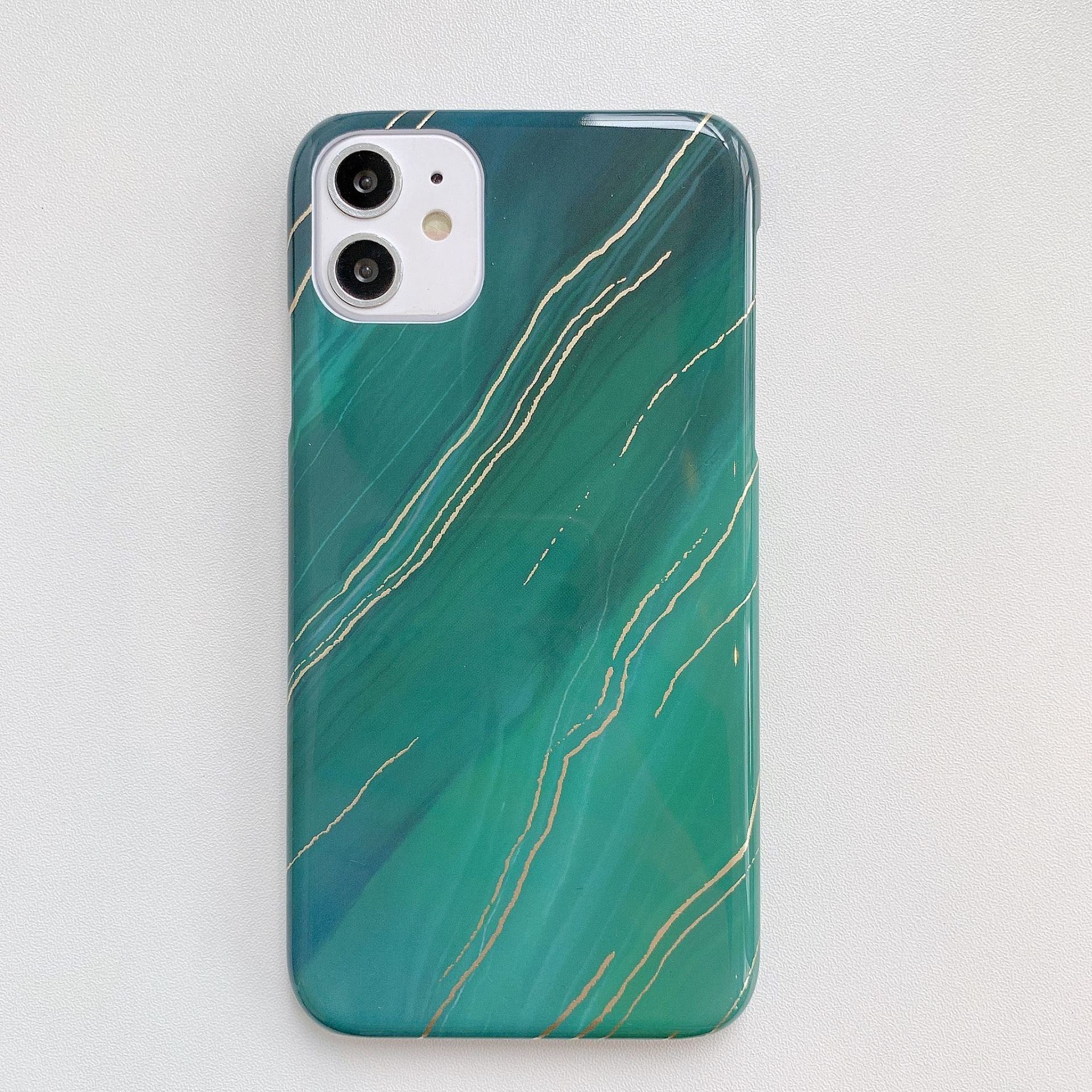 Hard PC Phone Case Glossy Surface Golden Foil Shock Absorption Mobile Cover