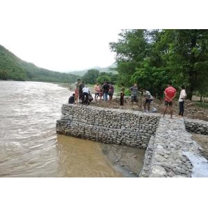 Quality Galfan Coated Gabion Wall 2X1X0.5m Hesco Flood Barrier for sale