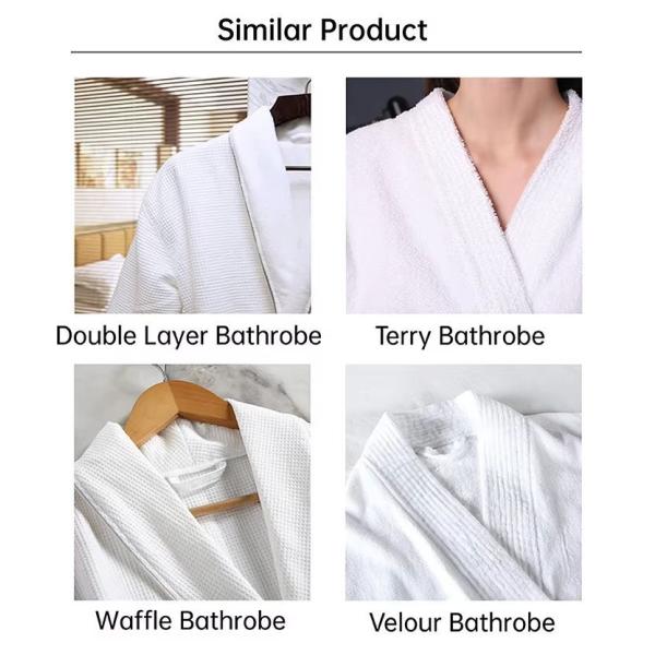 Customized Logo Cotton Terry Bathrobe Comfortable 100% Cotton Hotel Bathrobe