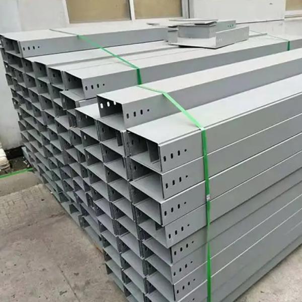 Silver Fire Resistant Cable Tray Stainless Steel Width 100mm-1000mm For Customer Requirements