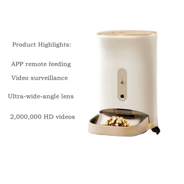 Low Noise Automatic Self Dispensing Dog cat Feeder Tamper Proof Interface Design