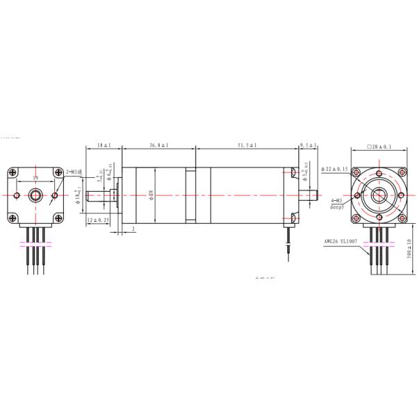 2.88V 140mN NEMA 11 Geared Stepper Motor Casun 2 Phase Step Motor