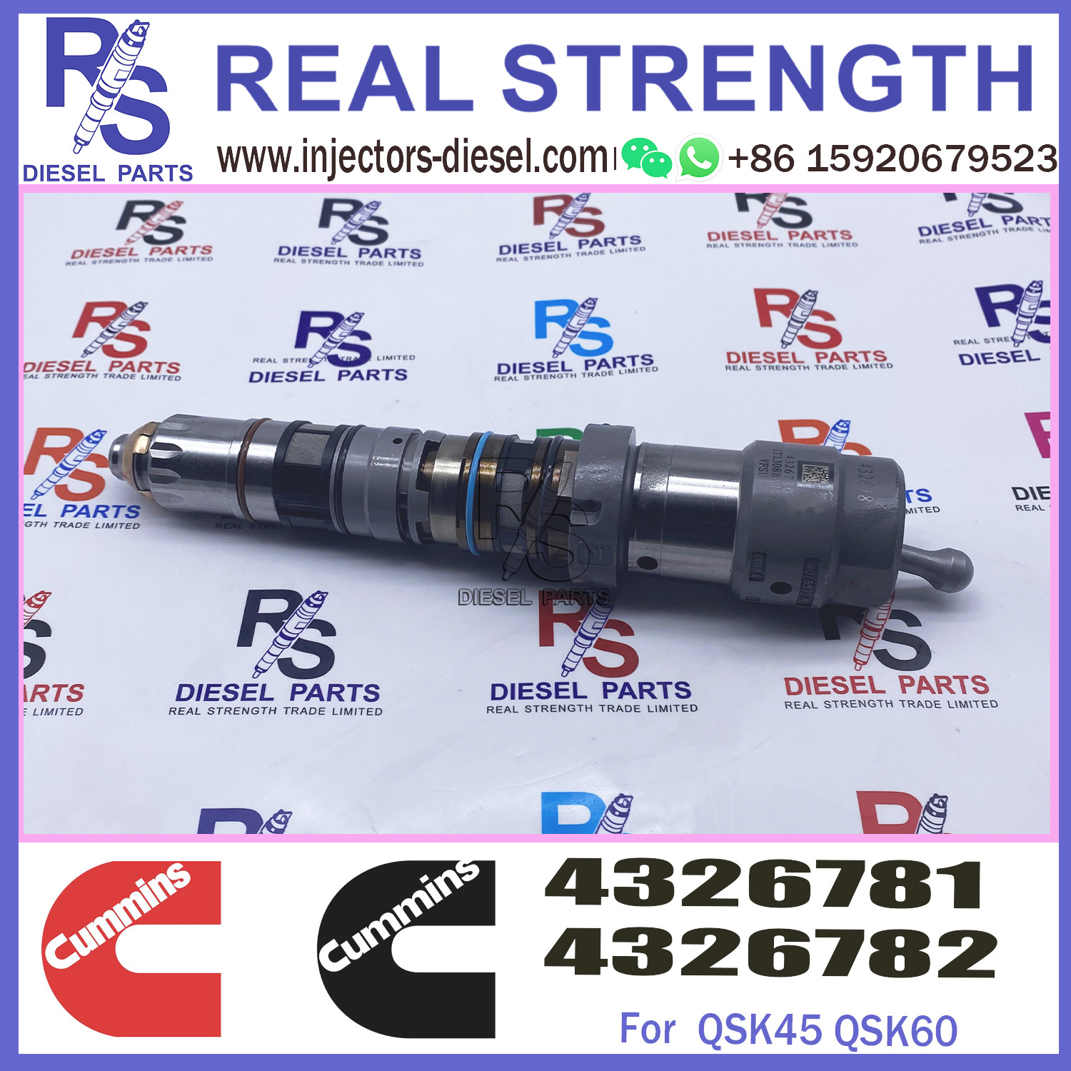 QSK45 K60 QSK60 Cummins Diesel Injector 4326781 4088426 4088428 4326780 4928346