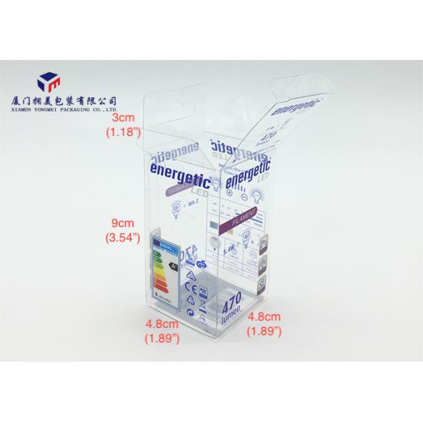 Rectangle PET Clear Plastic Box Packaging Hang Strip On Top Easily Assemble
