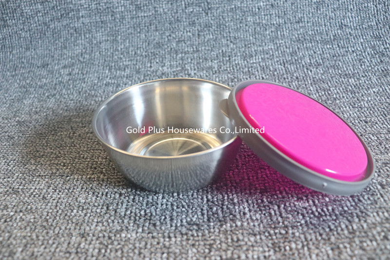 12cm 14cm 16cm Colorful Stainless Steel Mixing Bowl Set With Lid 6pcs