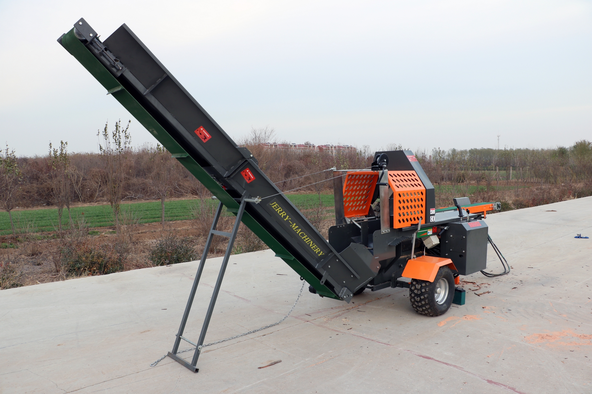 Gasoline 15kw High Speed Firewood Processor Log Splitter 30 Ton Wood Splitter