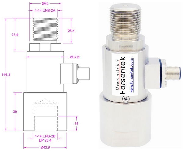 Rod End Load Cell 5 klb 10 klb 20 klb To Replace Futek LCB450