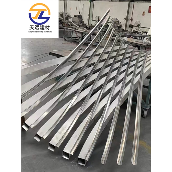 50*100mm white twisted aluminum square tube profiles