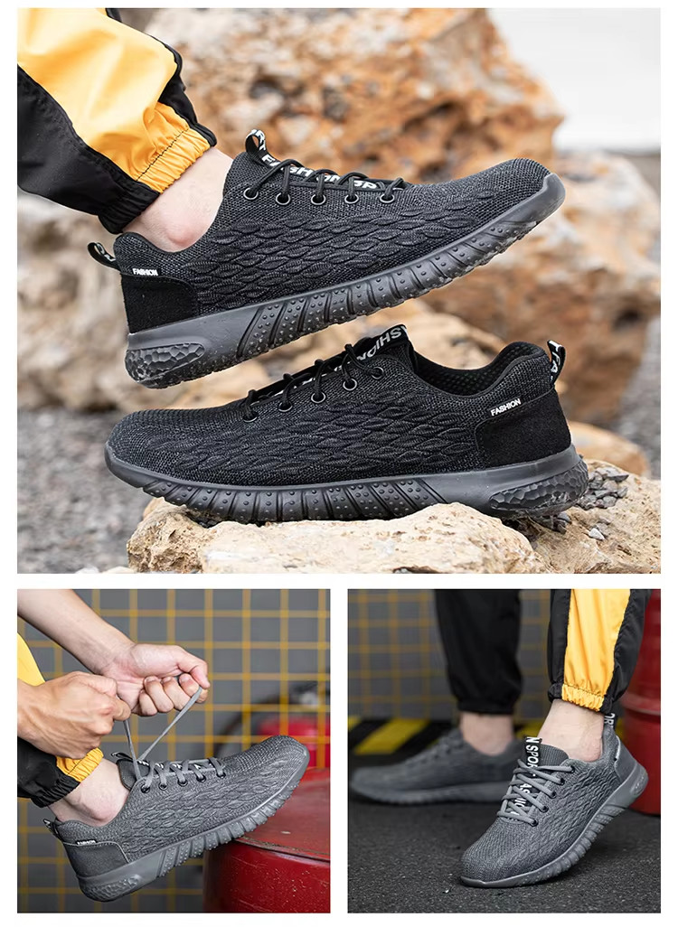 Lightweight SBP Safety Shoes Comfortable Fashion Sport Shoes Grey