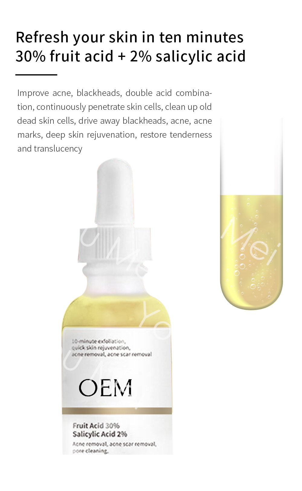OEM Skincare Face Serum Salicylic Acid Spot Treatment Gel Serum Dermatologist 30ml