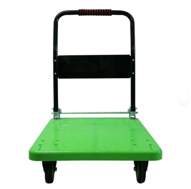 Heavy Duty 400kg Plastic Folding Platform Hand Trolley Cart Heavy Duty Durable Plastic Four Wheels Folding Pallet Tool Trolley Cart