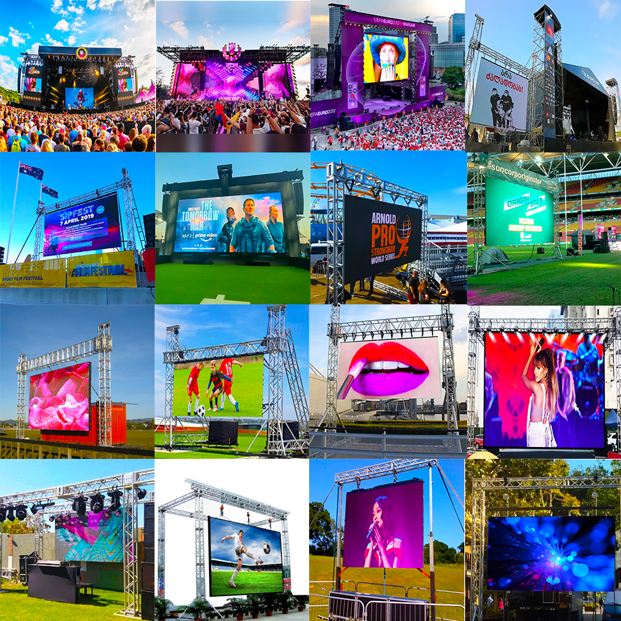 P3.91 P4.81Outdoor Live Performance LED Screen Rental LED Display Waterproof Stage Wedding Background Screen