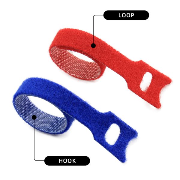 Back-to-back Velcro cable ties, wire and data cable straps, cable organizers, self-adhesive straps, nylon plant binding straps