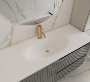 Quality Sintered Stone Slab White Hot Bend Washing Basin 550x830mm for sale