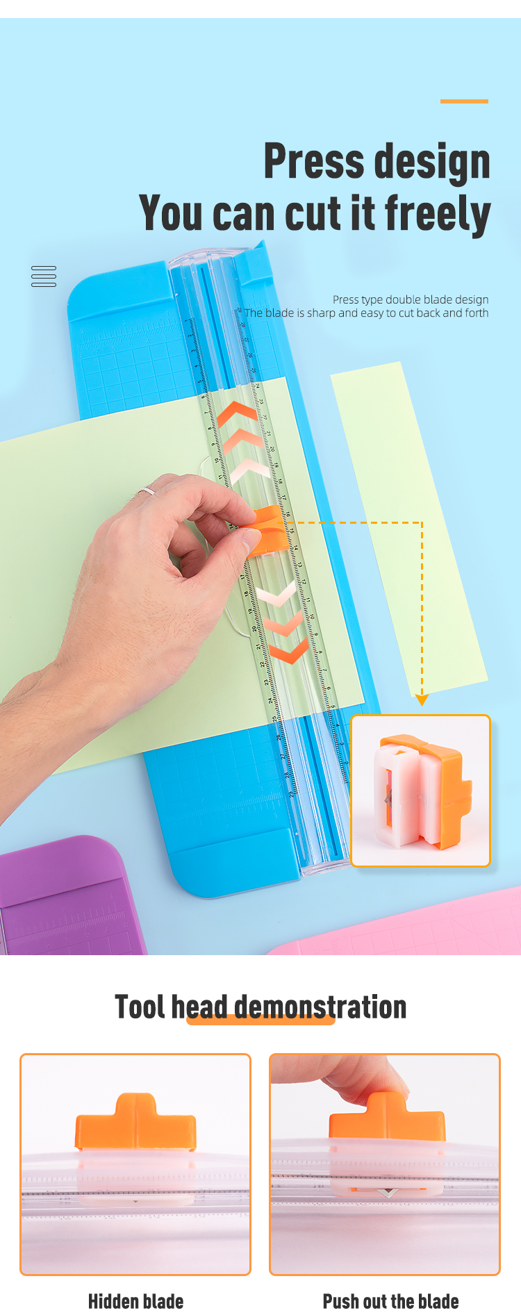 Versatile Manual A4 Paper Cutter Trimmer for Various Crafting Materials