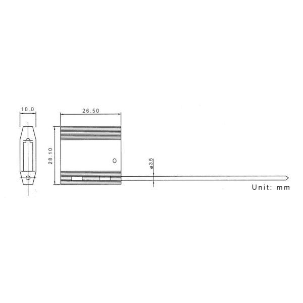Blue Aluminium Alloy Cable Security Seals For High Security Trailer Door