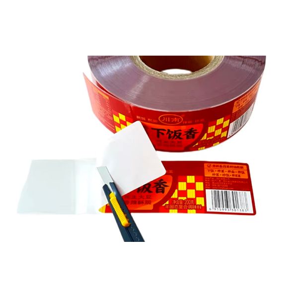 Customized Fully Transparent BOPP Packaging Label Self-Adhesive Transparent Sticker for Mineral Water Bottle