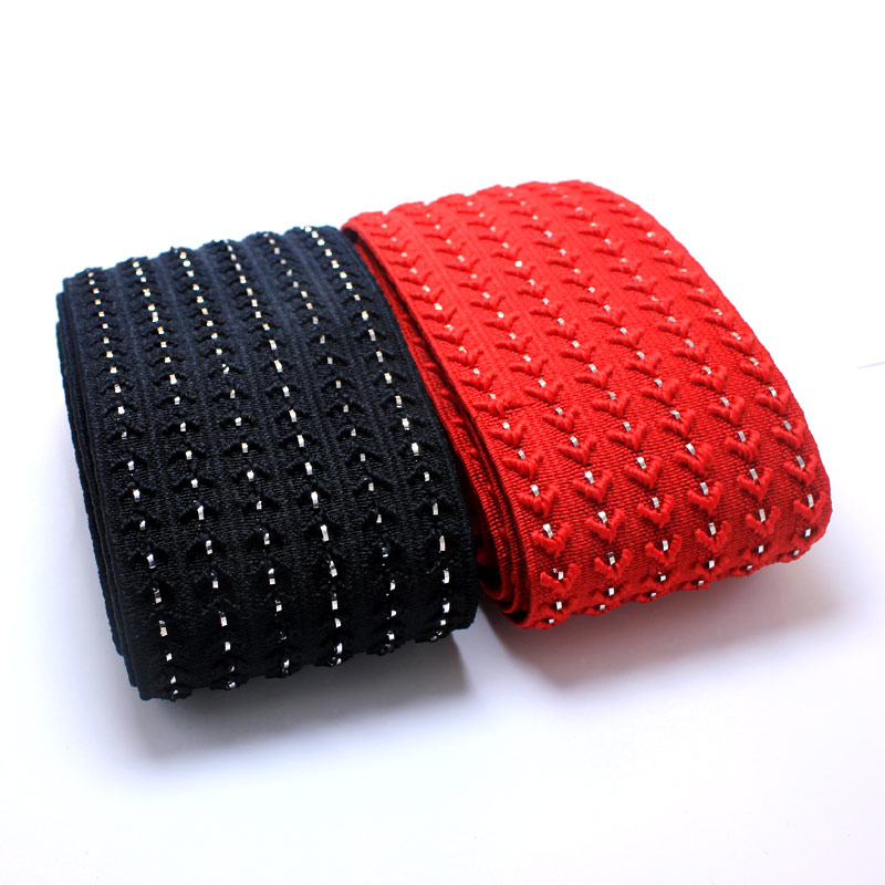 Concave-convex Wide 75mm Rainbow Ribbon For Underwear Waistband Jacquard Elastic Band