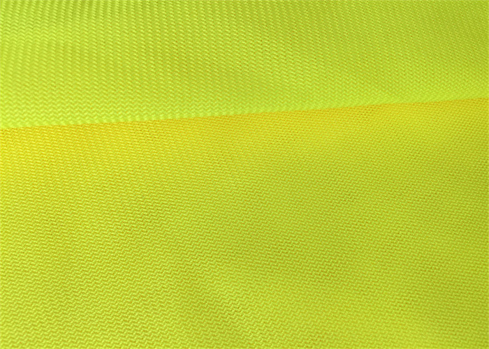 Breathable Fluorescent Fabric Polyester Stretch For Safety Jacket