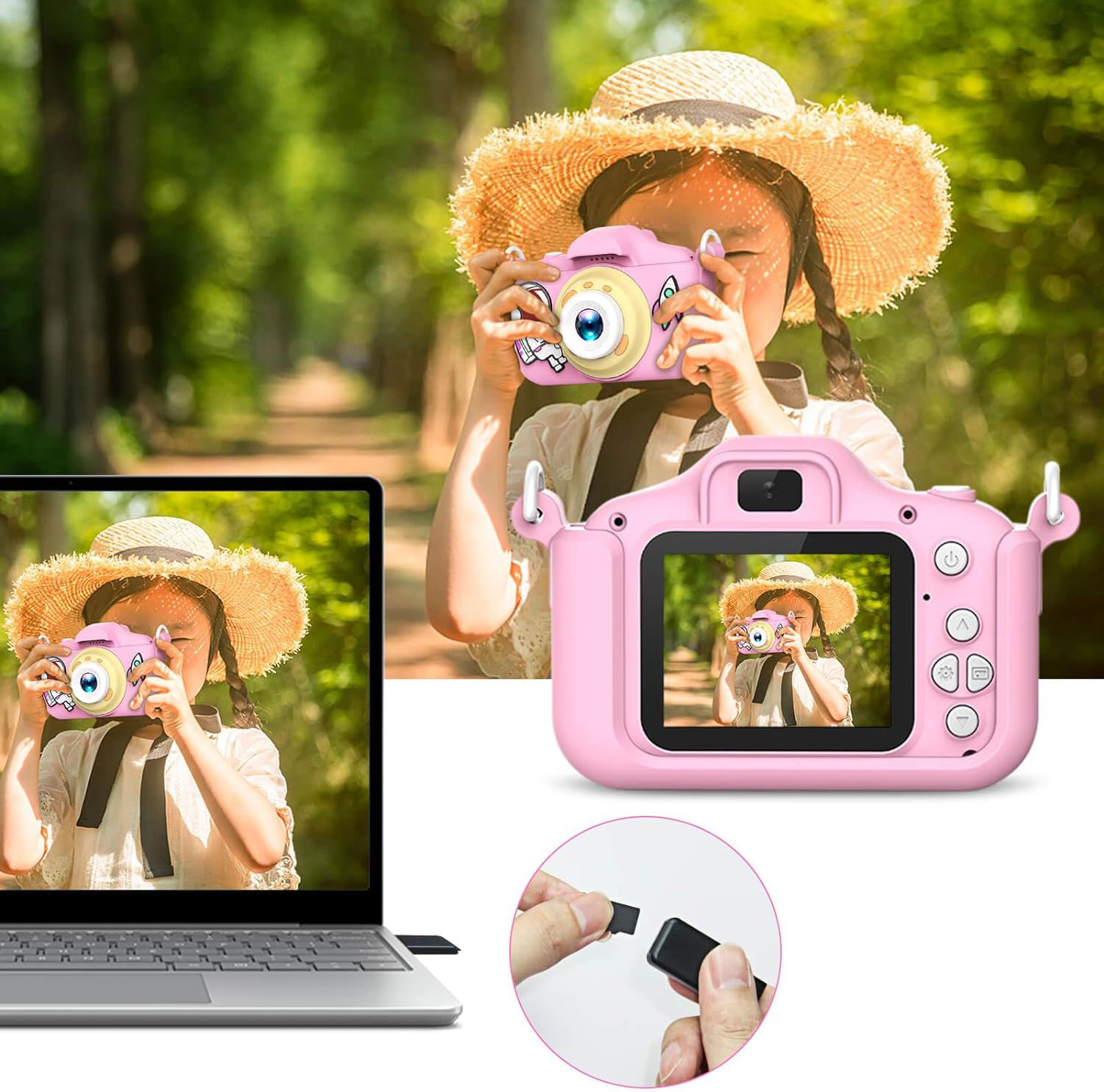 32GB SD Card Included Children Camera Portable Selfie Toy Camera for Kids 3-12 Years