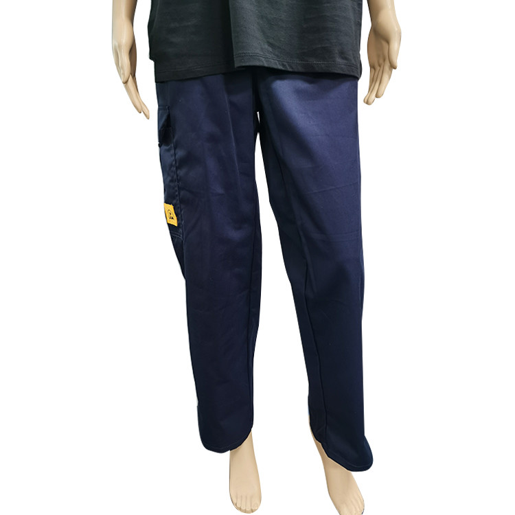 Polyester Cotton Carbon Fiber ESD Antistatic Trousers For Industry