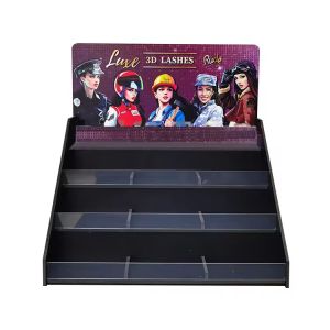 Large Cardboard Counter Display Stands Cosmetic Makeup Eyelash Retail Display