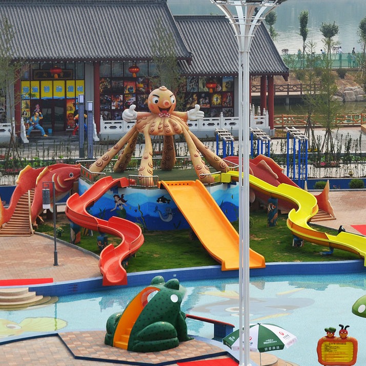 Fiberglass kids residential pool slide for water play / children water slides