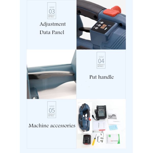 CE Certification Battery Powered Electric Strapping Tool for Semi-Automatic Welding