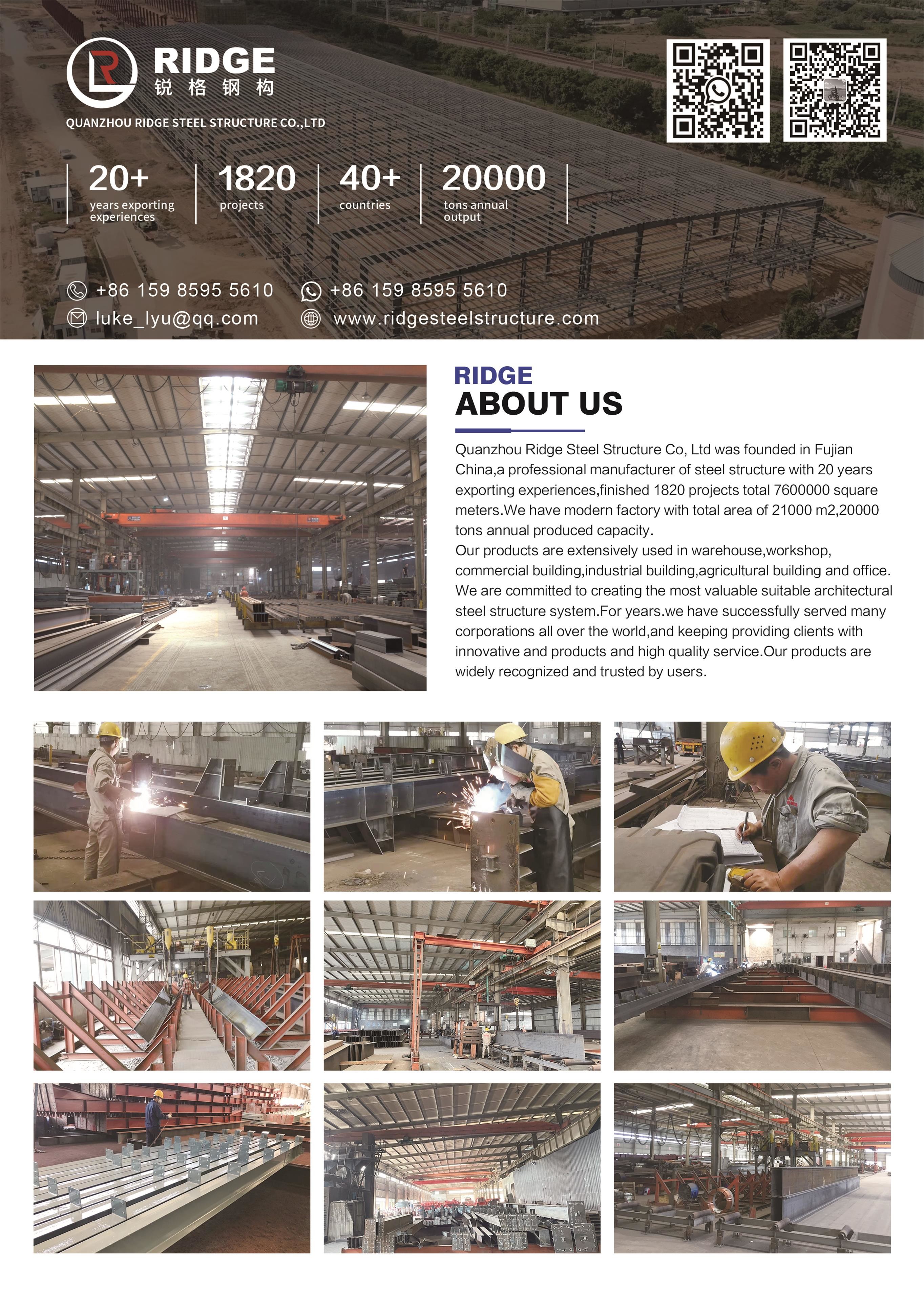 Prefabricated Houses Building Material Prefab Steel Structure Construction Industrial Warehouse Workshop