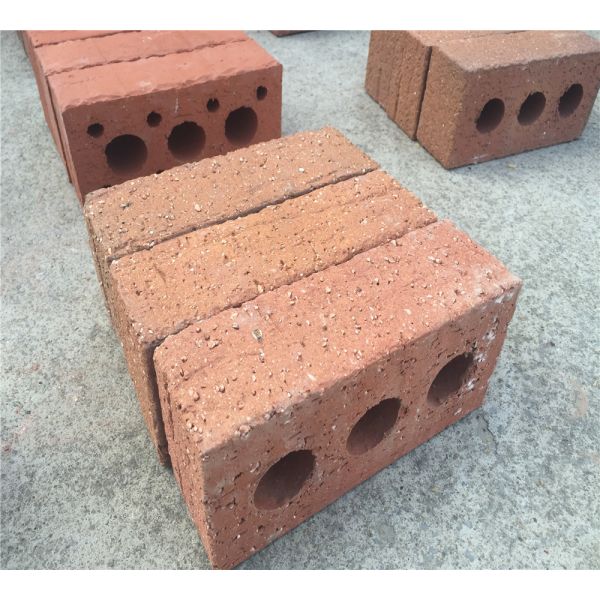 Construction Building Materials Common Clay Bricks Sandblast Face With 3 Holes