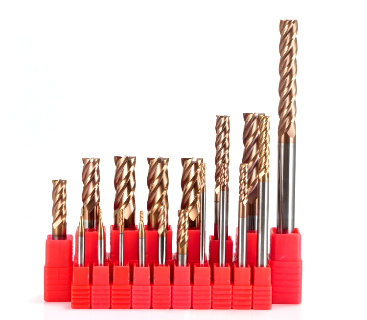 Factory Sales HRC55/60/65 Tungsten Carbide End Mill Cutter 4-Flute CNC Metal Milling TiSiN Coating ODM OEM for Metal Processing