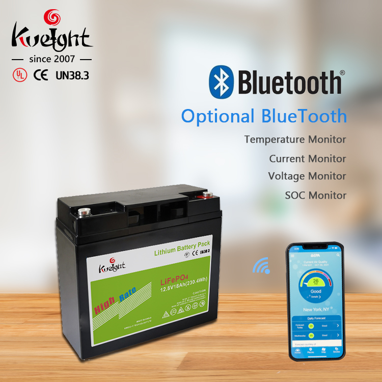 Large Lithium Iron Phosphate Rechargeable Battery 12.8v 18ah Lifepo4