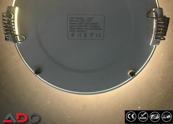 Recessed Anti - Glare LED Round Panel Light 22 Watt SMD2835 3000K 80Ra