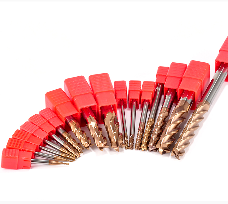 Factory Sales HRC55/60/65 Tungsten Carbide End Mill Cutter 4-Flute CNC Metal Milling TiSiN Coating ODM OEM for Metal Processing