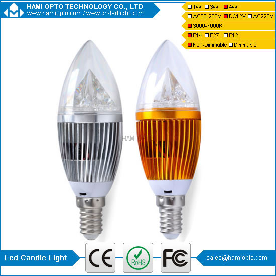 Solar LED Candle Light DC12V for hotel
