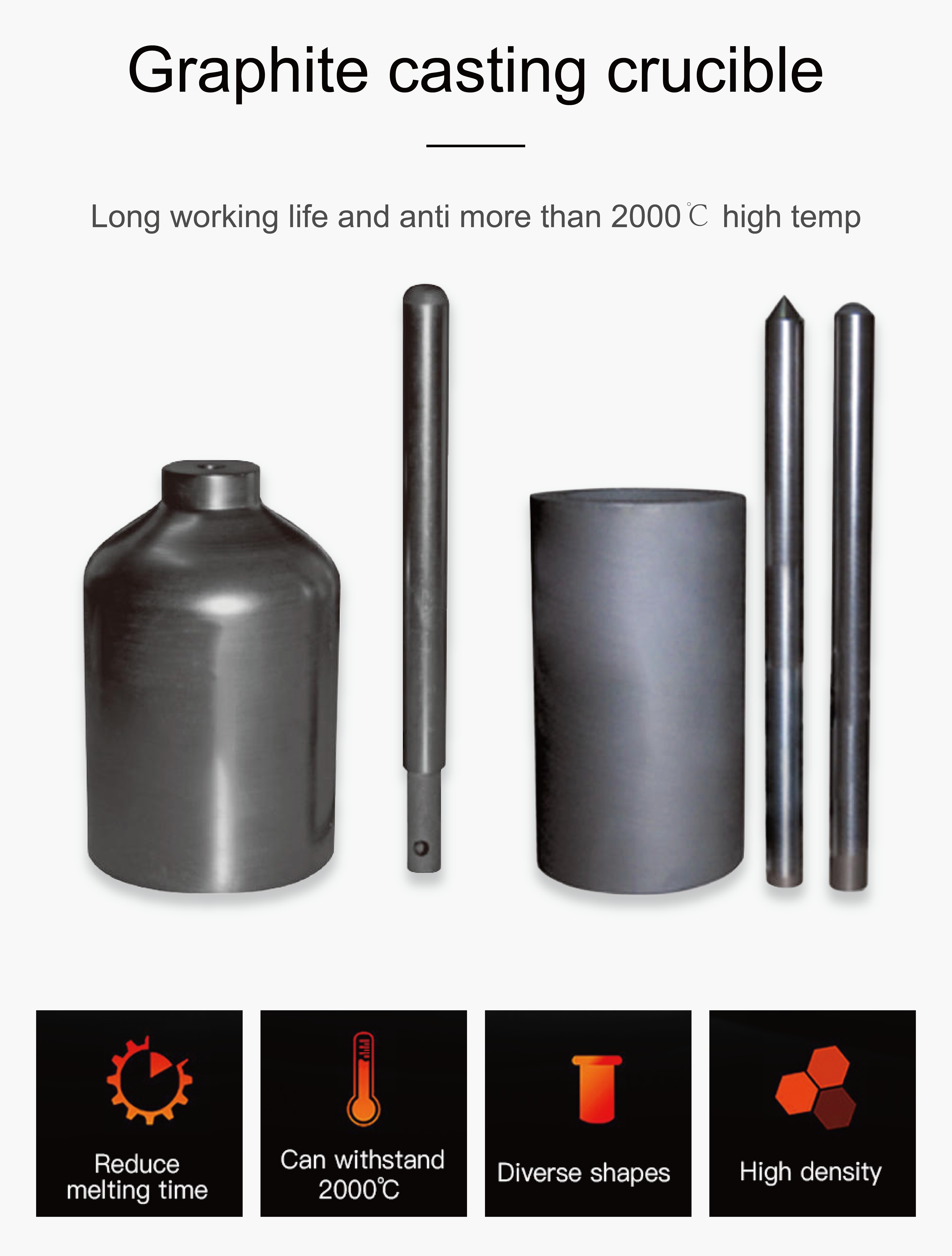 Graphite Casting Crucible & Stopper For VC500