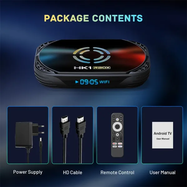 WiFi6 Android TV Box Quad Core 4K Streaming Video Set Top Box 4G Ram 32G Rom