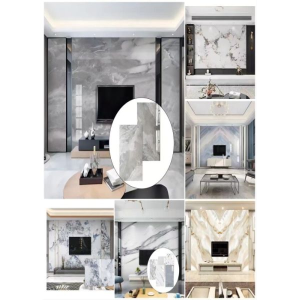 Weatherproof Modern PVC Marble Sheets Decorative Marble PVC Wall Panels