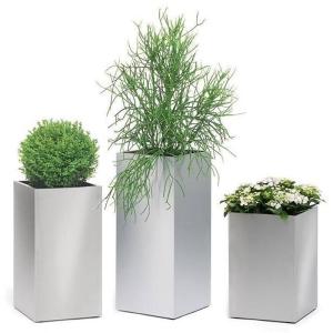 Quality Small white irregular flower pots geometric modern planter for sale