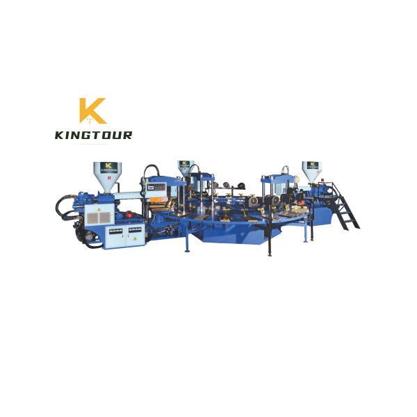 20 Stations Vertical Injection Machine Two Color PVC / TPR / TPU / TR Sole Injection Molding Machine