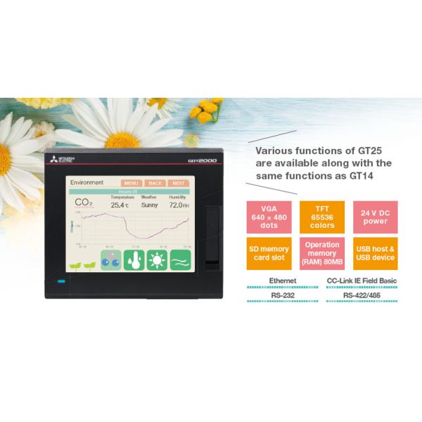 GT2505-VTBD Black Human Machine Interface Type Touch Panel Power Supply