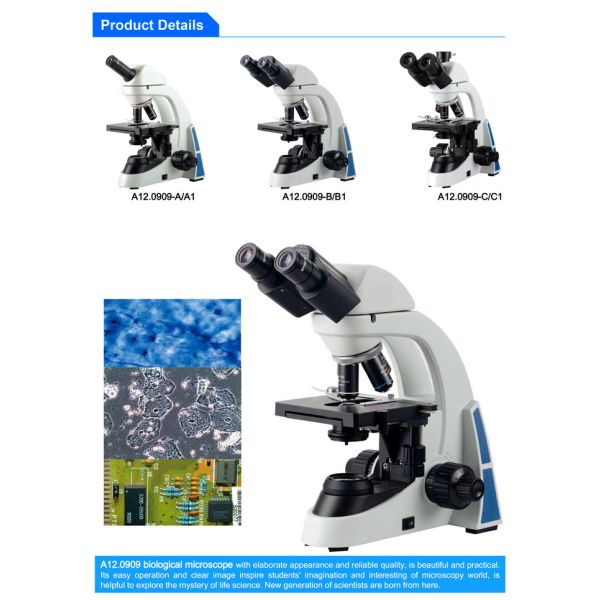 OPTO-EDU A12.0909 Monocular Binocular Trinocular Compound Microscope 3 Watt LED Biological Microscope