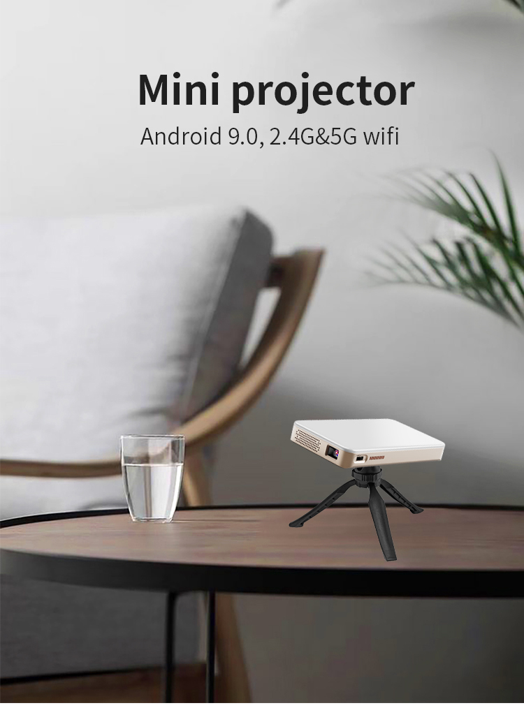 Flyin S90 4K Mini Portable Android Smart DLP Projector WIFI Bluetooth Enabled Shaped Mobile Phone US Plug LED Lamp 3D Battery