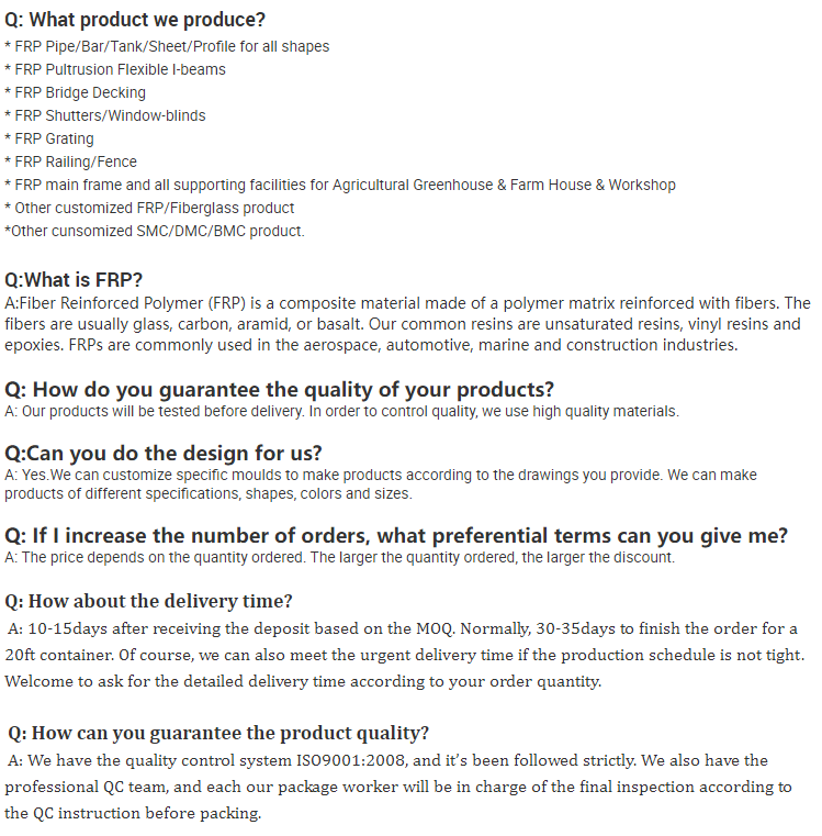 Frequently asked questions about FRP rods
